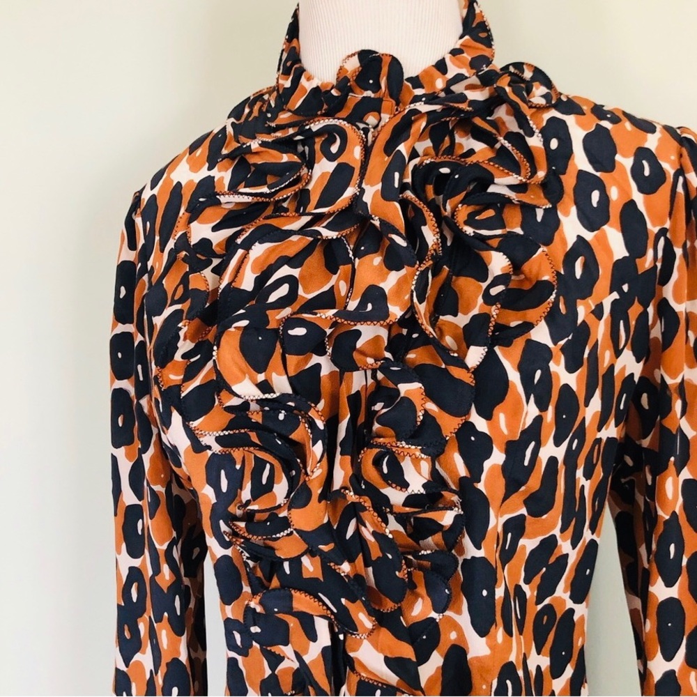 100%Silk Etcetera Ruffles Blouse